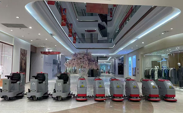 商场嘉峪关洗地机交机展示现场
